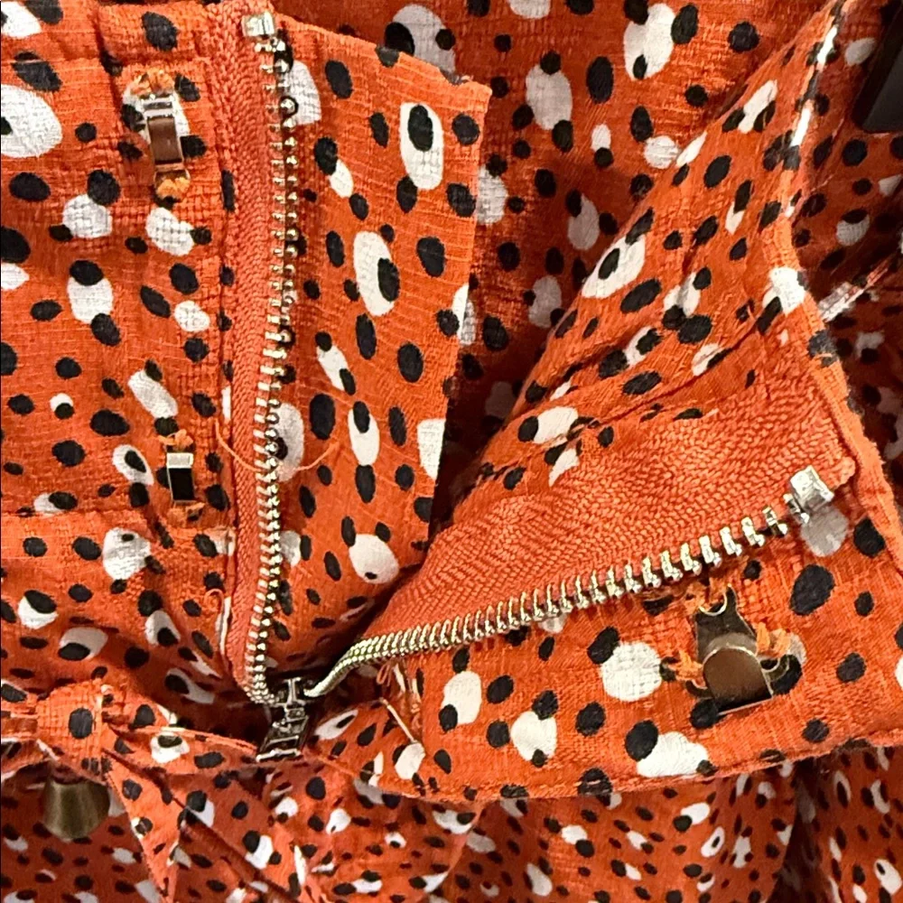 The Odells Anthropologie Motif Malmo Women's Orange Printed Shorts Size 10